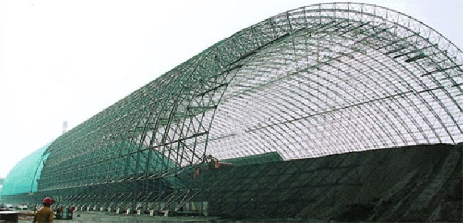 阜阳热电厂螺栓球网架干煤棚